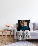 - Sonil-K-5731-Gorsel2 - Realhomes Sevimli Kedi Desenli Dijital Baskılı Modern Raşel Kadife Yastık Kırlent Kılıfı Realhomes