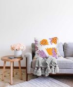 Realhomes Özel Dijital Baskılı Renklerde Dekoratif Raşel Kadife Kırlent Kılıfı Realhomes