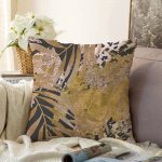 - Sonil-K-5770-Gorsel1 - Realhomes Siyah Leopar Zeminde Kurumuş Yaprak Motifli Modern Raşel Kadife Yastık Kılıfı Realhomes