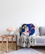 - Sonil-K-5794-Gorsel2 - Realhomes Çiçek Motifli Japon Kız Desenli Dekoratif Raşel Kadife Yastık Kılıfı Realhomes