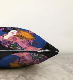 - Sonil-K-5795siyah-Gorsel3 - Realhomes  Çiçek Desenli Yelpazeli Japon Kız Motifli Modern Raşel Kadife Yastık Kılıfı Realhomes