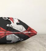 - Sonil-K-5803-Gorsel3 - Realhomes Geometrik Ogea Zeminli Çiçek Saçlı Japon Kadın Motifli Raşel Kadife Kırlent Kılıfı Realhomes