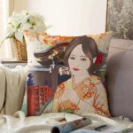 - Sonil-K-5831-Gorsel1 - Realhomes Japon Kültürü Zeminli Modern Raşel Kadife Kırlent Kılıfı Realhomes