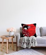 - Sonil-K-5837-Gorsel2 - Realhomes  Kırmızı Yelpazeli Şaman Japan Kadın Dijital Baskılı Raşel Kadife Kırlent Kılıfı Realhomes