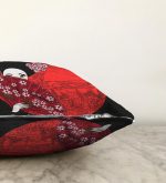 - Sonil-K-5837-Gorsel3 - Realhomes  Kırmızı Yelpazeli Şaman Japan Kadın Dijital Baskılı Raşel Kadife Kırlent Kılıfı Realhomes