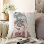 - Sonil-K-584-Gorsel1 - Realhomes Fashion Girl Dijital Baskılı Modern Raşel Kadife Yastık Kırlent Kılıfı Realhomes