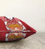 Meyve Sepetli Japon Kadın Desenli Modern Raşel Kadife Yastık Kılıfı Realhomes