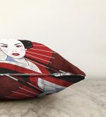 - Sonil-K-5863-Gorsel3 - Realhomes  Kırmızı Temalı Japon Kadın Motifli Raşel Kadife Kırlent Kılıfı Realhomes