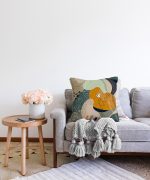 - Sonil-K-5869-Gorsel2 - Realhomes  Pembe Zeminli Çiçek Detaylı Özel Tasarım Raşel Kadife Kırlent Kılıfı Realhomes