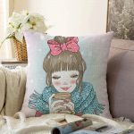 - Sonil-K-587-Gorsel1 - Realhomes Fashion Girl Dijital Baskılı Modern Raşel Kadife Yastık Kırlent Kılıfı Realhomes