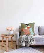 Realhomes Dijital Baskılı Özel Tasarım Dekoratif Modern Raşel Kadife Kırlent Kılıfı Realhomes