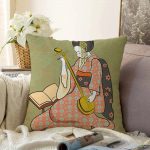 Realhomes Dijital Baskılı Özel Tasarım Dekoratif Modern Raşel Kadife Kırlent Kılıfı Realhomes