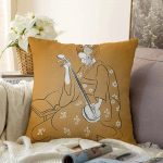 Realhomes Dijital Baskılı Özel Tasarım Dekoratif Modern Raşel Kadife Kırlent Kılıfı Realhomes