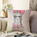 Fashion Girl Dijital Baskılı Modern Raşel Kadife Yastık Kırlent Kılıfı Realhomes