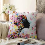 Modern Dijital Baskılı Dekoratif Raşel Kadife Yastık Kırlent Kılıfı Realhomes