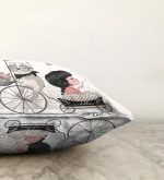 Fashion Girl Dijital Baskılı Modern Raşel Kadife Yastık Kırlent Kılıfı Realhomes