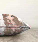 - Для Интернета - Realhomes Fashion Girl Dijital Baskılı Modern Raşel Kadife Yastık Kırlent Kılıfı Realhomes