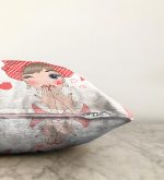- Для Интернета - Realhomes  Fashion Girl Dijital Baskılı Modern Raşel Kadife Yastık Kırlent Kılıfı Realhomes