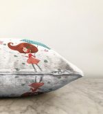 - Print - Realhomes Fashion Girl Dijital Baskılı Modern Raşel Kadife Yastık Kırlent Kılıfı Realhomes