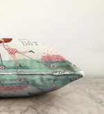 - scootergirl.eps - Realhomes  Fashion Girl Dijital Baskılı Modern Raşel Kadife Yastık Kırlent Kılıfı Realhomes