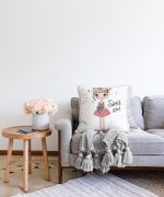 - Для Интернета - Realhomes Fashion Girl Dijital Baskılı Modern Raşel Kadife Yastık Kırlent Kılıfı Realhomes