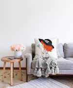 Fashion Girl Dijital Baskılı Modern Raşel Kadife Yastık Kırlent Kılıfı Realhomes