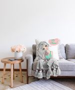 - Для Интернета - Realhomes  Fashion Girl Dijital Baskılı Modern Raşel Kadife Yastık Kırlent Kılıfı Realhomes
