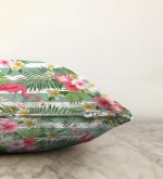 - Flamingo Background. Tropical Flowers Background. Vintage Seamle - Realhomes  Flamingo Desen Dijital Baskılı Modern Raşel Kadife Yastık Kırlent Kılıfı Realhomes