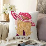 Fashion Girl Dijital Baskılı Modern Raşel Kadife Yastık Kırlent Kılıfı Realhomes