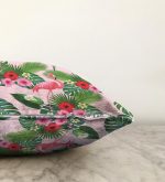 Flamingo Desen Dijital Baskılı Modern Raşel Kadife Yastık Kırlent Kılıfı Realhomes