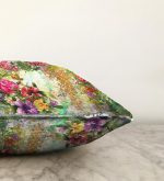 Çiçek Temalı Dijital Baskılı Dekoratif Raşel Kadife Yastık Kırlent Kılıfı Realhomes
