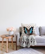 - Sonil-K-748-Gorsel2 - Realhomes  Modern Kelebek Dijital Baskılı Dekoratif Raşel Kadife Yastık Kırlent Kılıfı Realhomes