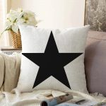 - Sonil-K-762-Gorsel1 - Realhomes  Modern Yıldız Desenli Dijital Baskılı Dekoratif Raşel Kadife Yastık Kırlent Kılıfı Realhomes