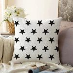 - Sonil-K-763-Gorsel1 - Realhomes  Modern Yıldız Desenli Dijital Baskılı Dekoratif Raşel Kadife Yastık Kırlent Kılıfı Realhomes