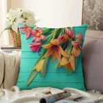 - Sonil-K-768-Gorsel1 - Realhomes  Çiçek Temalı Dijital Baskılı Dekoratif Raşel Kadife Yastık Kırlent Kılıfı Realhomes