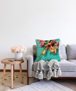 - Sonil-K-768-Gorsel2 - Realhomes  Çiçek Temalı Dijital Baskılı Dekoratif Raşel Kadife Yastık Kırlent Kılıfı Realhomes