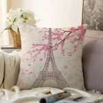 - Sonil-K-77-Gorsel1 - Realhomes  Eyfel Kulesi Resimli Dijital Baskılı Dekoratif Raşel Kadife Yastık Kırlent Kılıfı Realhomes