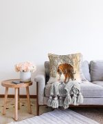 Leopar Desenli Dijital Baskılı Raşel Kadife Yastık Kırlent Kılıfı Realhomes