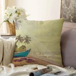 - Sonil-K-819-Gorsel1 - Realhomes Modern Manzara Desen Dijital Baskılı Raşel Kadife Yastık Kırlent Kılıfı Realhomes