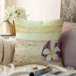 Modern Çiçek Desen Dijital Baskılı Raşel Kadife Yastık Kırlent Kılıfı Realhomes