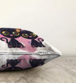 Modern Kedi Desen Dijital Baskılı Raşel Kadife Yastık Kırlent Kılıfı Realhomes
