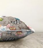 Modern Fil Desen Dijital Baskılı Raşel Kadife Yastık Kırlent Kılıfı Realhomes