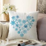 Modern Kalp Dijital Baskılı Raşel Kadife Yastık Kırlent Kılıfı Realhomes