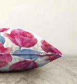 Modern Çiçek Desenli Dijital Baskılı Raşel Kadife Yastık Kırlent Kılıfı Realhomes