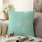 - Sonil-K-861-Gorsel1 - Realhomes  Christmas Temalı Dijital Baskılı Raşel Kadife Yastık Kırlent Kılıfı Realhomes