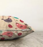 Modern Kuş Desenli Dijital Baskılı Raşel Kadife Yastık Kırlent Kılıfı Realhomes