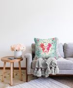 - Sonil-K-90-Gorsel2 - Realhomes  Deniz Atı Desenli Dijital Baskılı Dekoratif Raşel Kadife Yastık Kırlent Kılıfı Realhomes