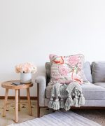 Flamingo Desenli Dijital Baskılı Raşel Kadife Yastık Kırlent Kılıfı Realhomes