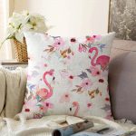 - Sonil-K-925-Gorsel1 - Realhomes Flamingo Desenli Dijital Baskılı Raşel Kadife Yastık Kırlent Kılıfı Realhomes