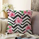 - Sonil-K-927-Gorsel1 - Realhomes  Flamingo Desenli Dijital Baskılı Raşel Kadife Yastık Kırlent Kılıfı Realhomes